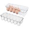 mDesign Egg Storage Tray Holder for Refrigerator, 24 Eggs, 2 Pack